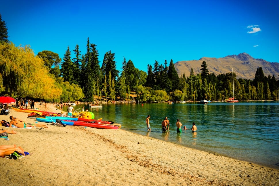 New Zealand, Beach, Lake, Queenstown, sky, mountain preview