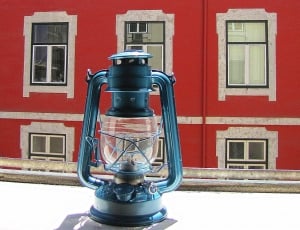 grey and clear glass kerosene lantern thumbnail