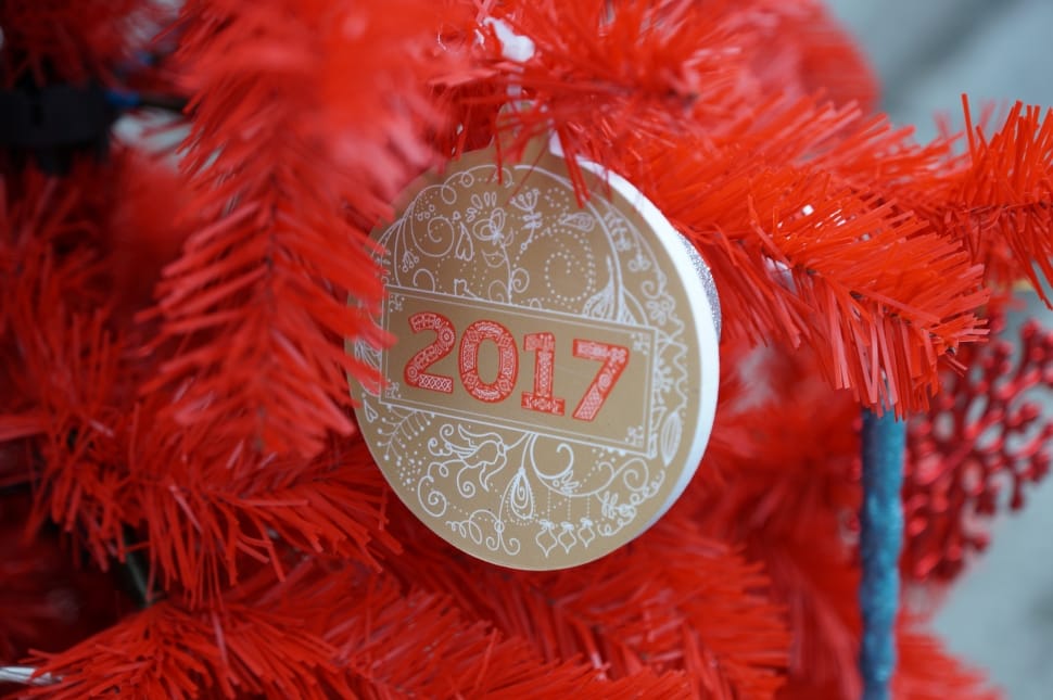 Christmas Tree, New Year'S Eve, 2017, red, celebration preview