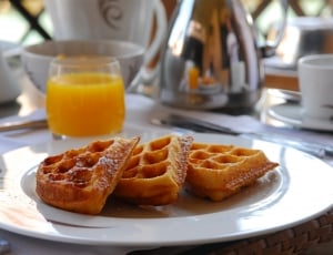 Orange, Juice, Waffle, Breakfast, Food, plate, breakfast thumbnail