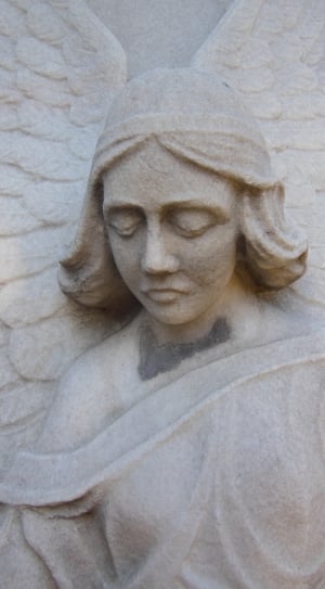close up view of angel statue thumbnail