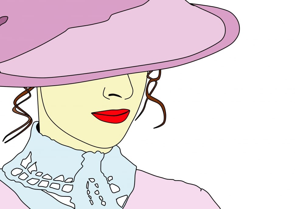 Illustration, Victorian, Hat, Woman, pink color, only women preview