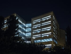 white and black lighted building thumbnail