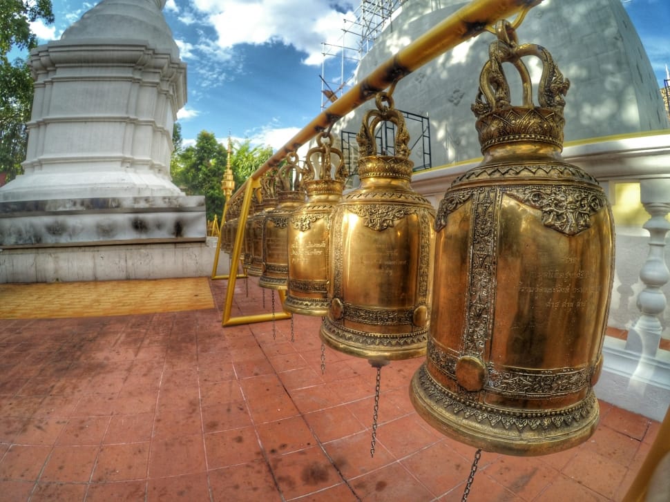 Bell, Chiang Mai Thailand, Measure, antique, indoors preview