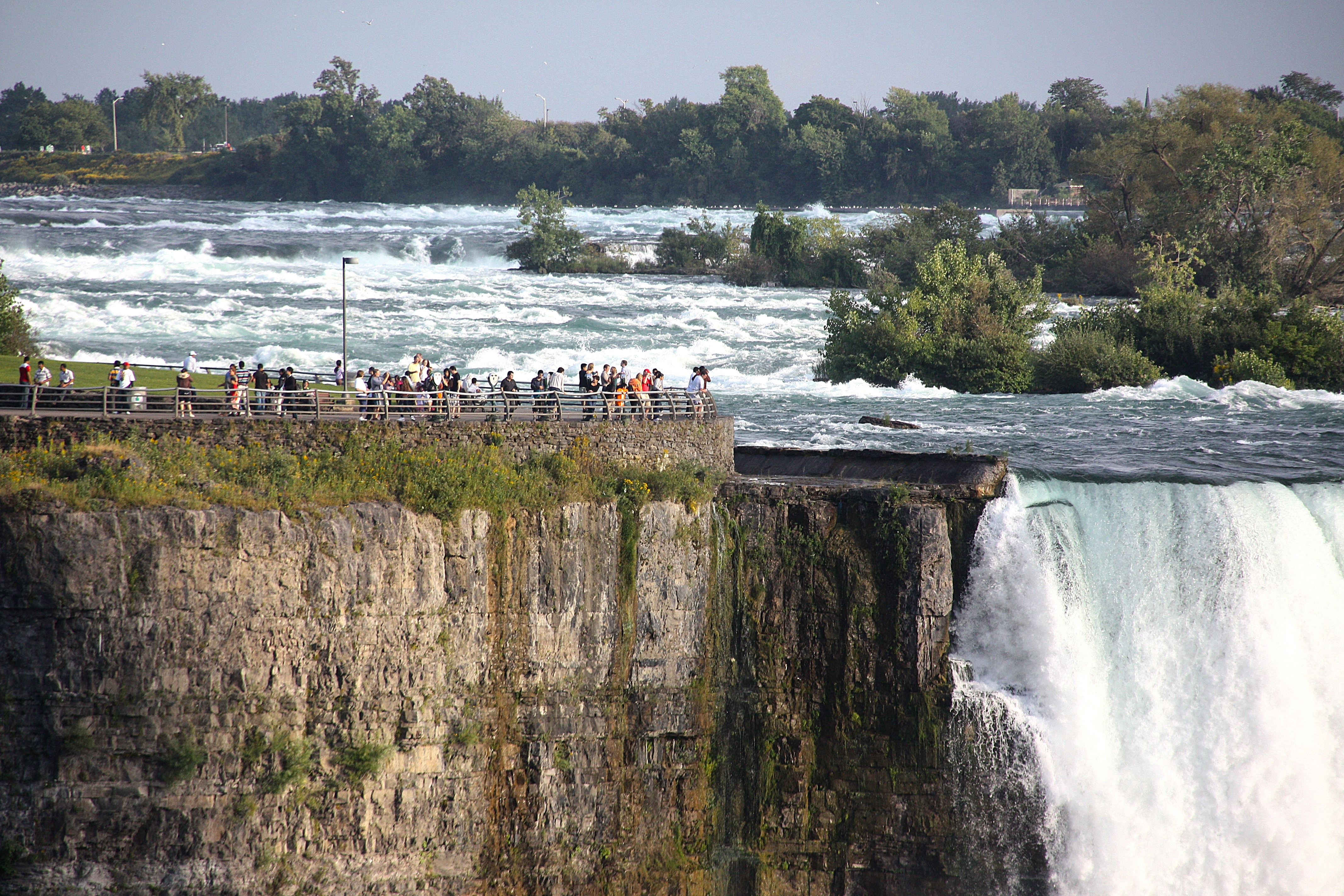 Border, Waterfall, Niagara Falls, water, river