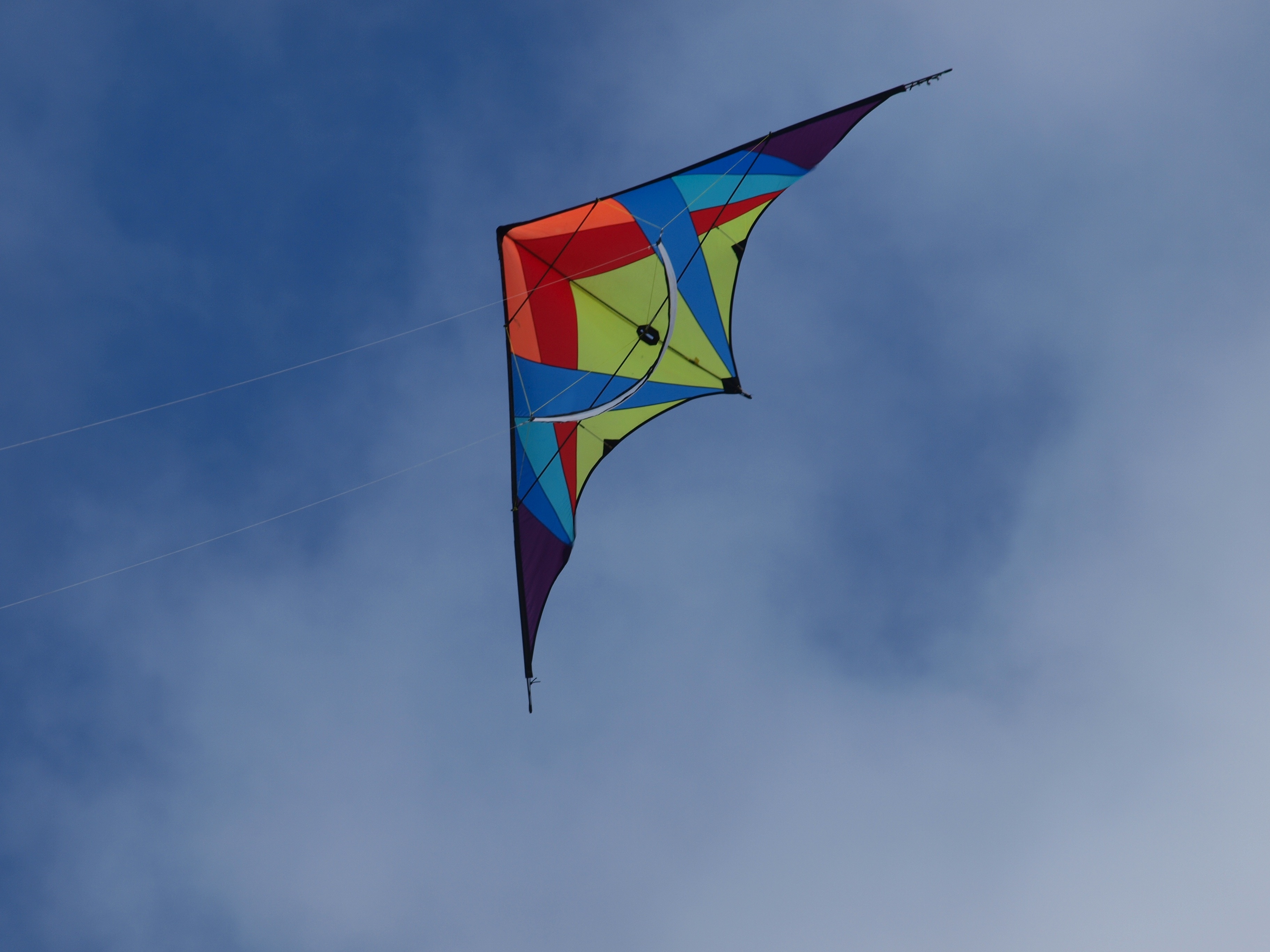 green blue orange and red kite
