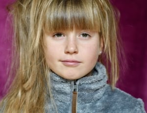 View, Face, Expression, Girl, Child, blond hair, children only thumbnail