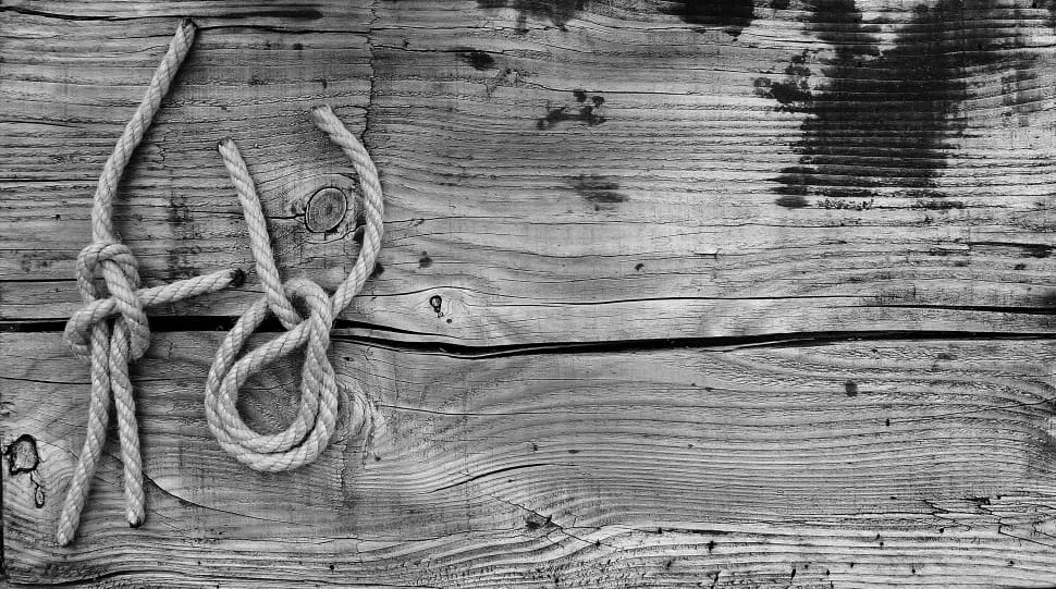 gray scale photo of wood and ropes preview