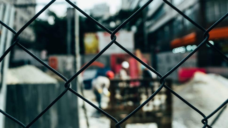 close up photo of chain link fence preview