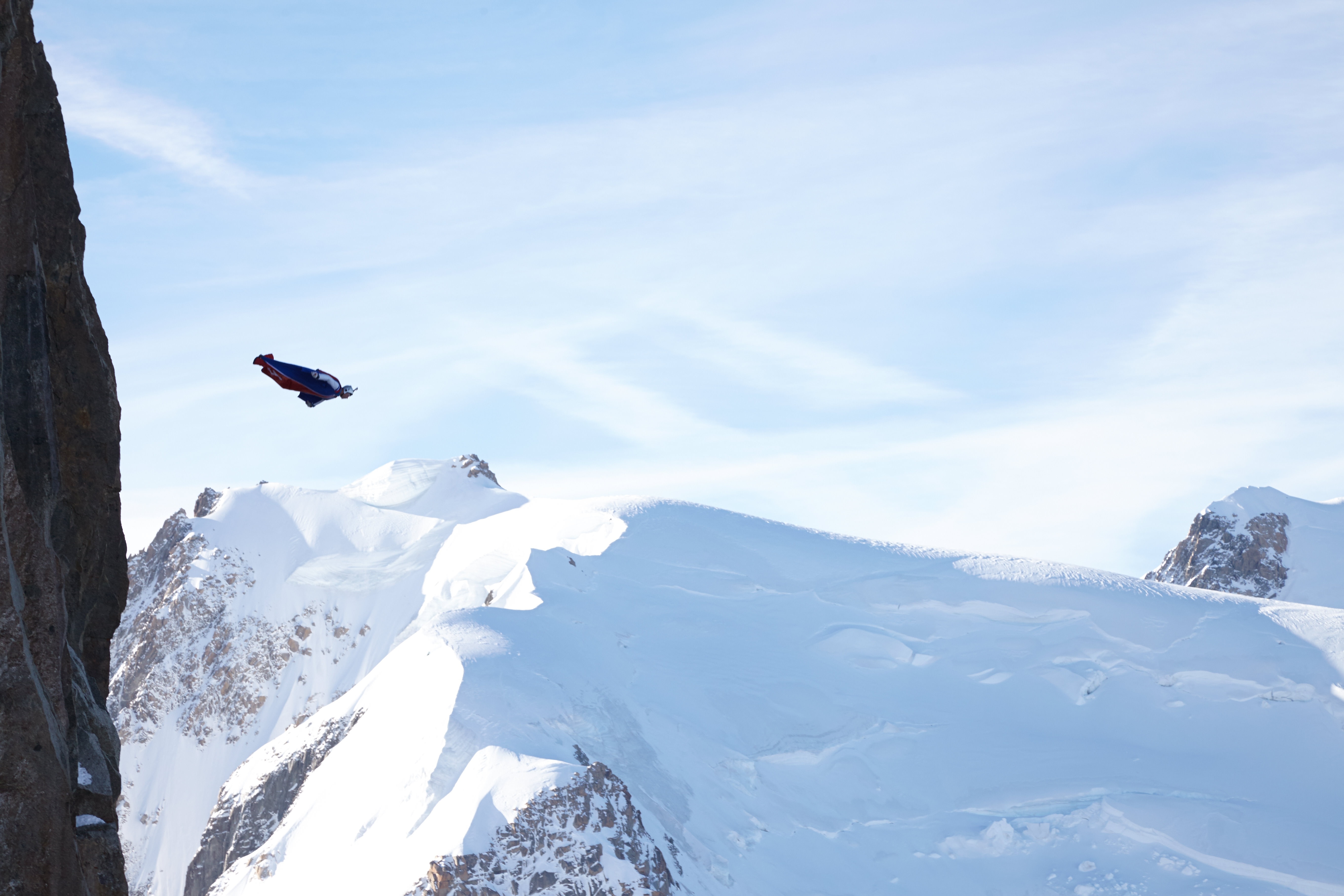 Aiguille Du Midi, Wingsuit, Mountains, snow, mountain