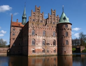 brown wall castle in body of water thumbnail