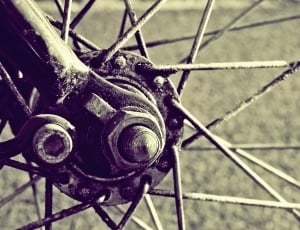 black metal bicycle hub thumbnail