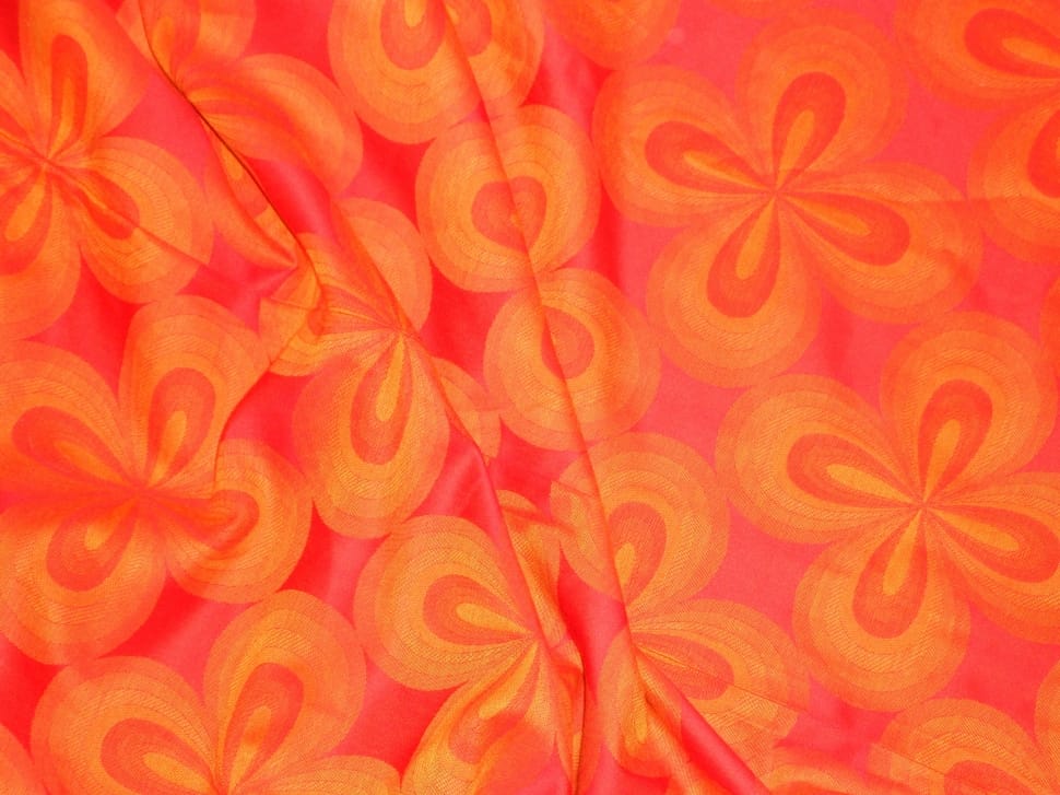 orange and pink floral textile preview