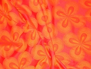 orange and pink floral textile thumbnail