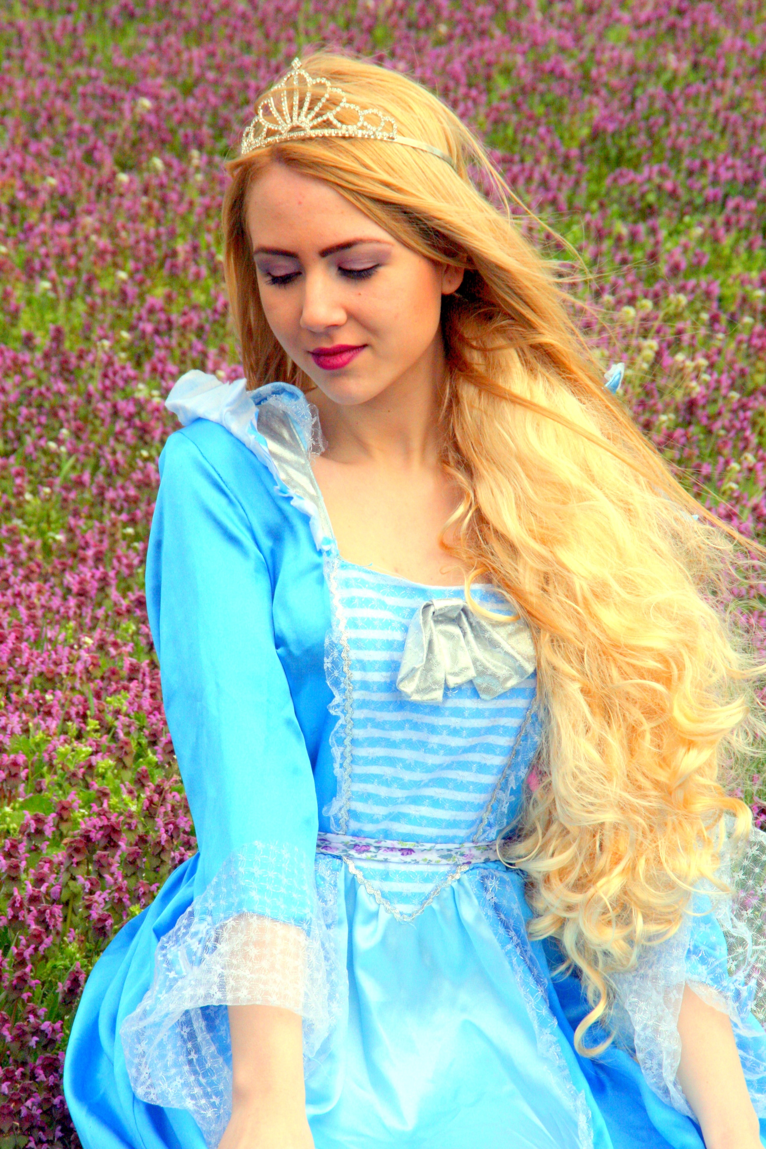 woman in Cinderella costume