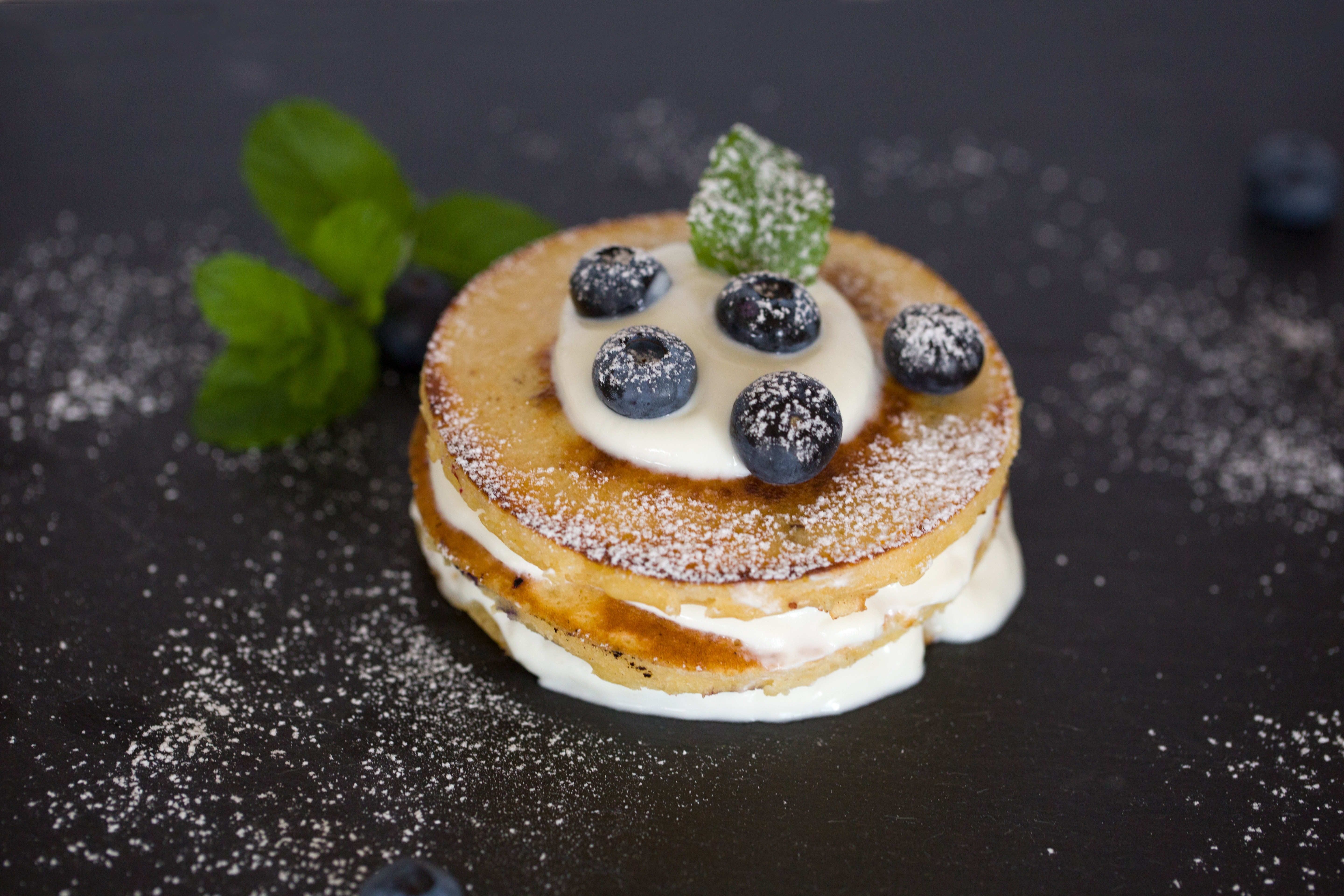 pancake with blueberry