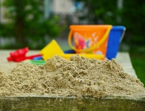 Playground, Sand Pit, Sand, Clean, flag, no people thumbnail