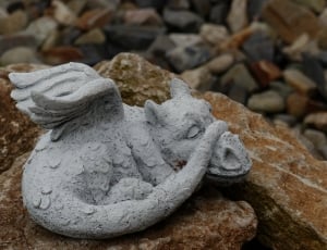 gray animal with wings statuette thumbnail