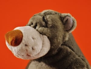 brown and white bear plush toy thumbnail