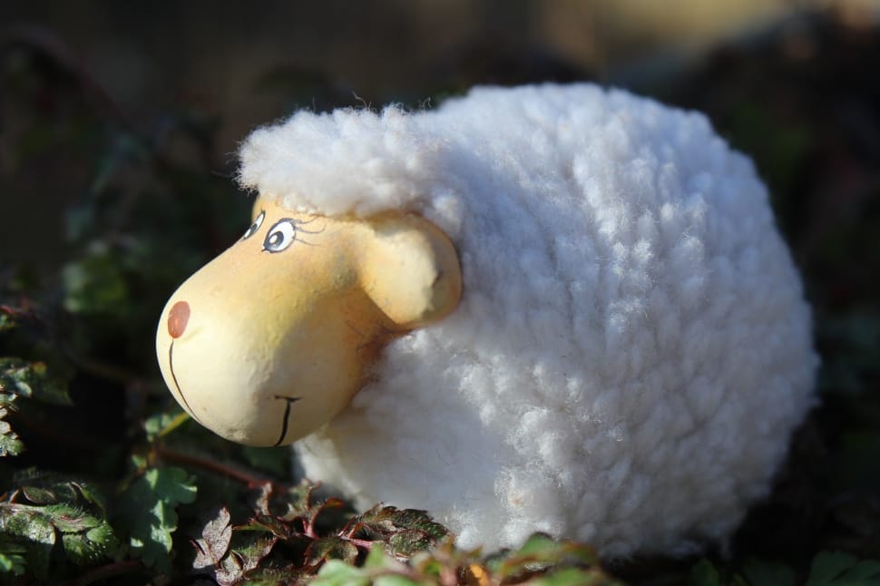 white sheep plush toy preview