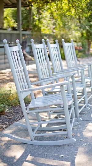 Chairs, Rocking Chairs, White, Rockers, chair, outdoors thumbnail