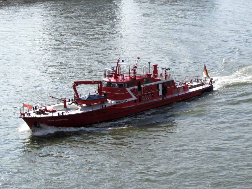 red and white coast guard ship preview