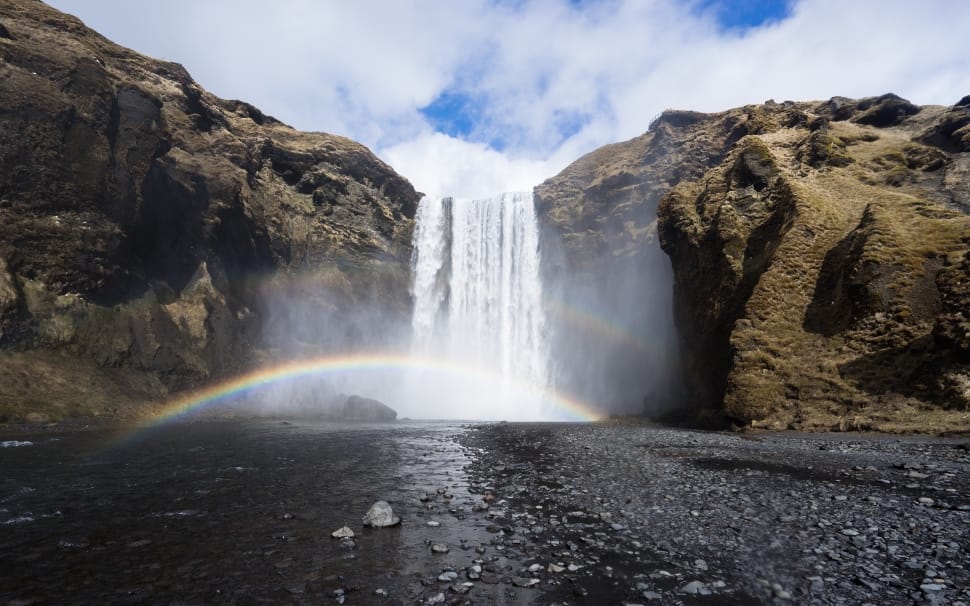 waterfalls and two rainbows free image | Peakpx