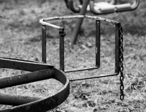 gray steel swing seat frame thumbnail