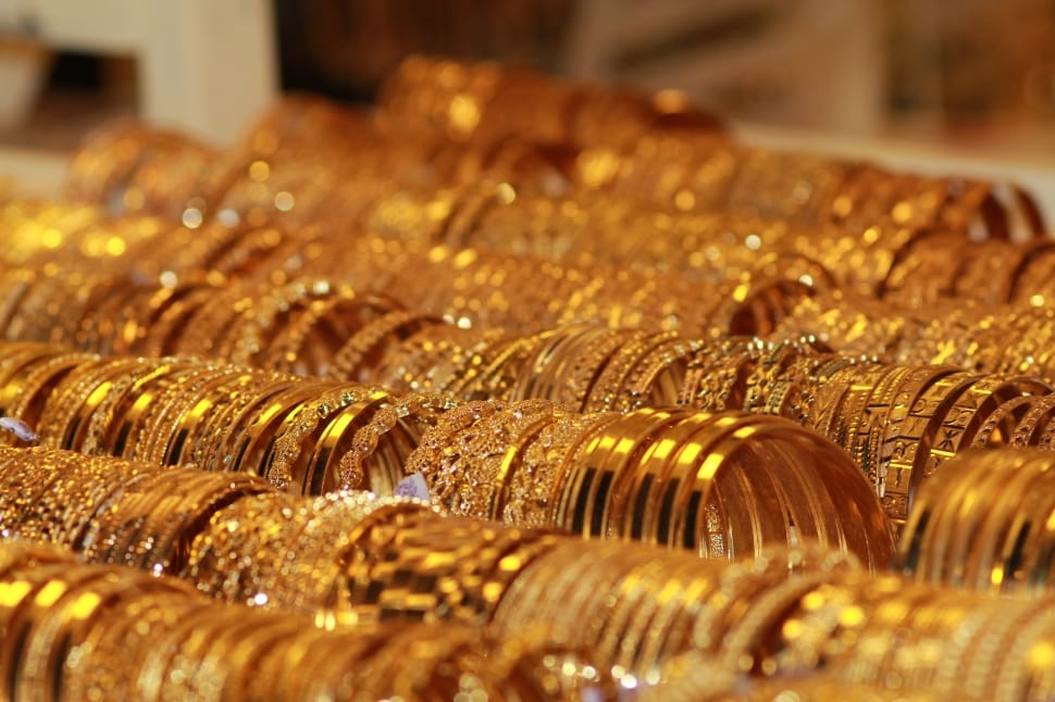 Gold, Jewelry, Market, Bracelets, gold colored, selective focus free image | Peakpx