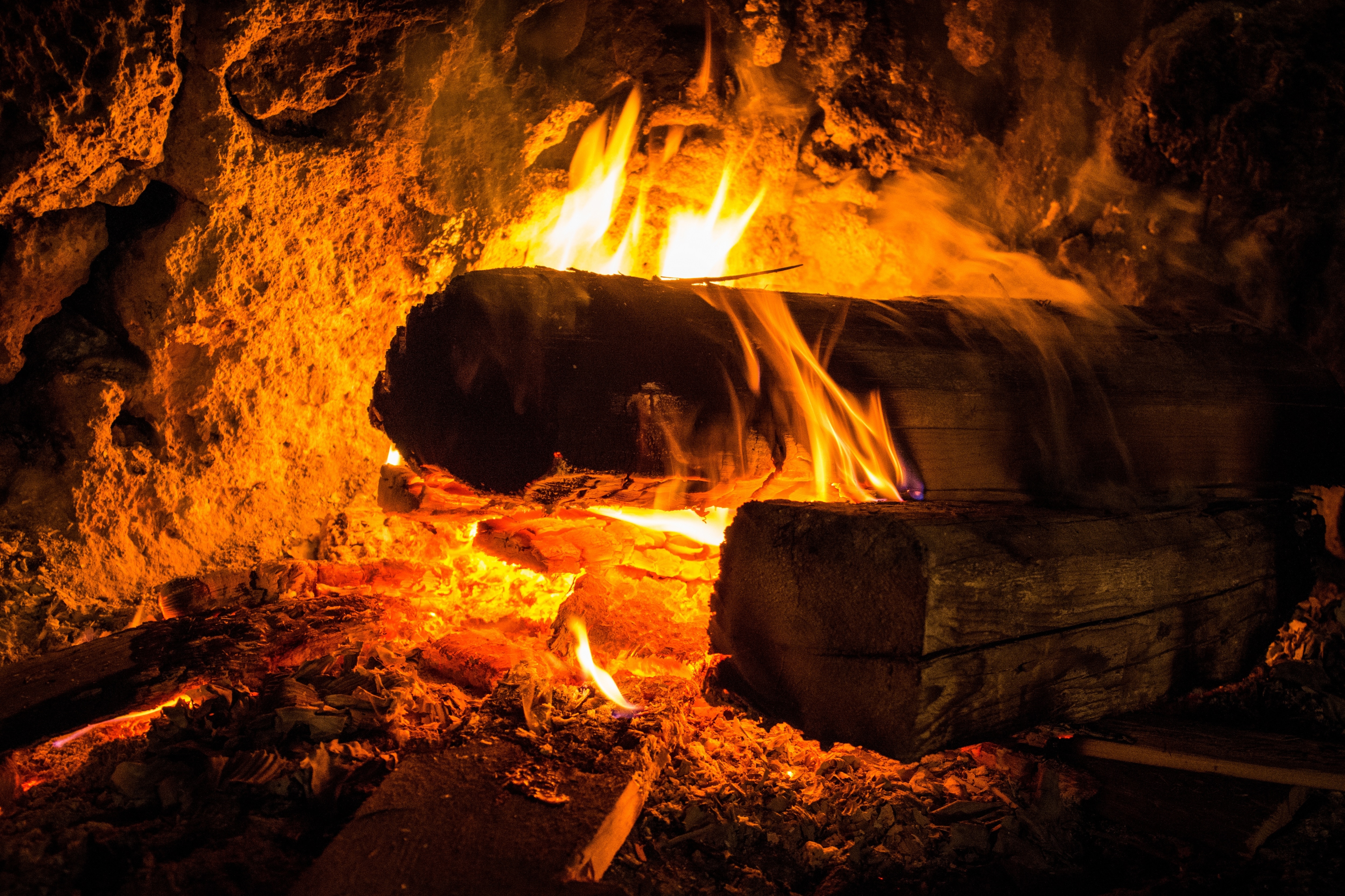 Open Fire, Fireplace, Open Fireplace, heat - temperature, flame