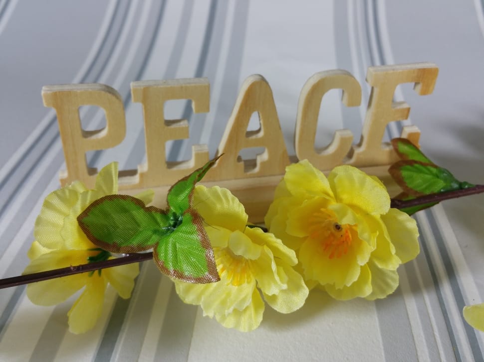 brown wooden peace signage preview