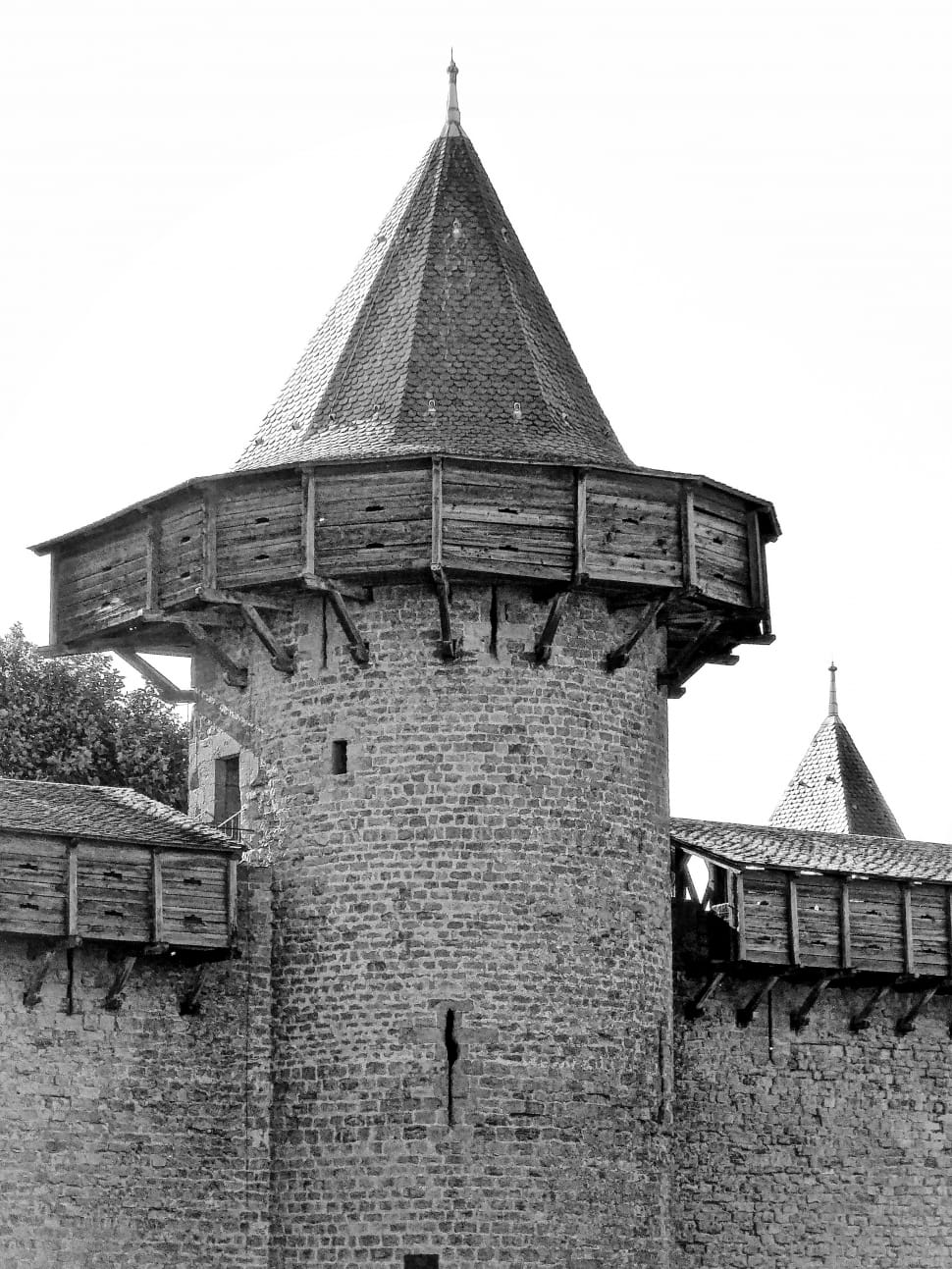 greyscale photo of tower preview