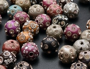 Beads, Jewellery, Jewelry Beads, Glitter, large group of objects, close-up thumbnail
