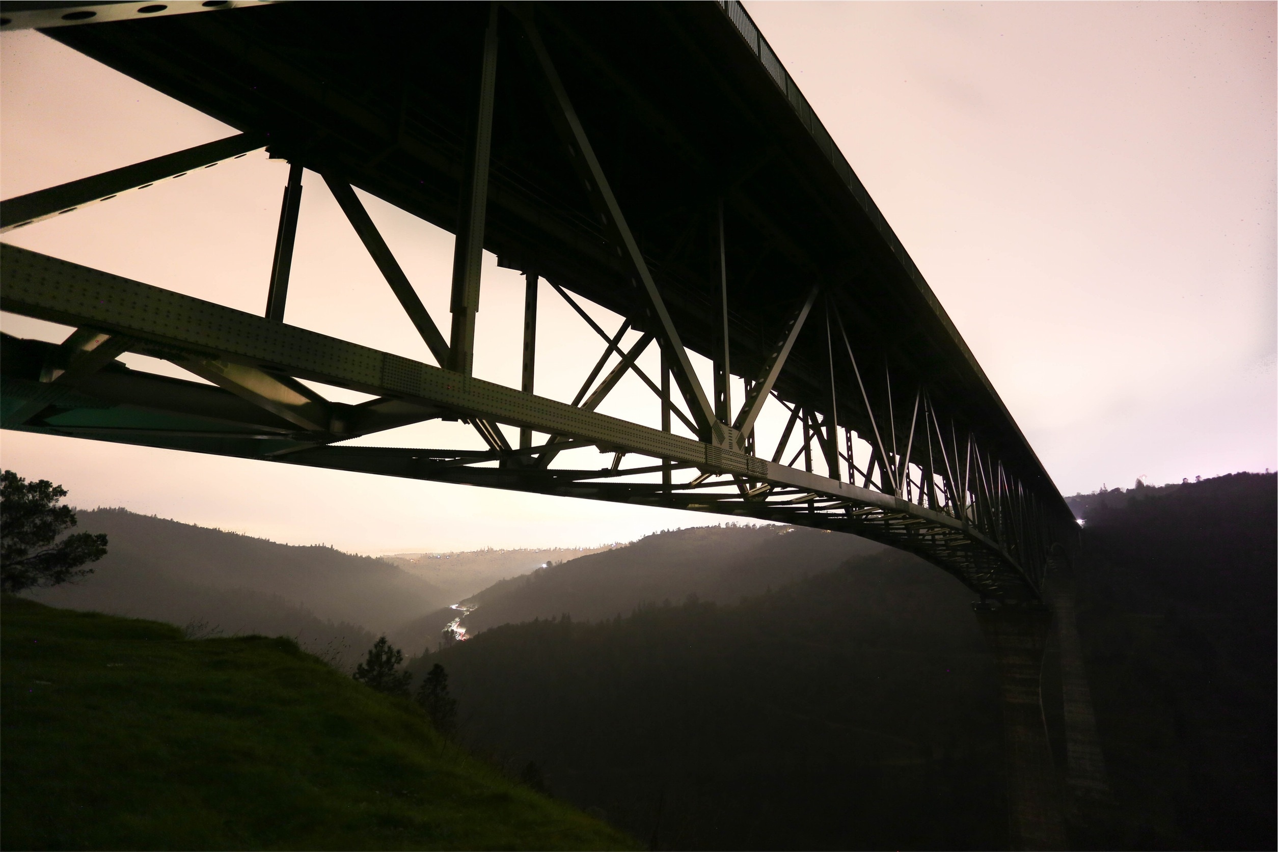 black steel bridge