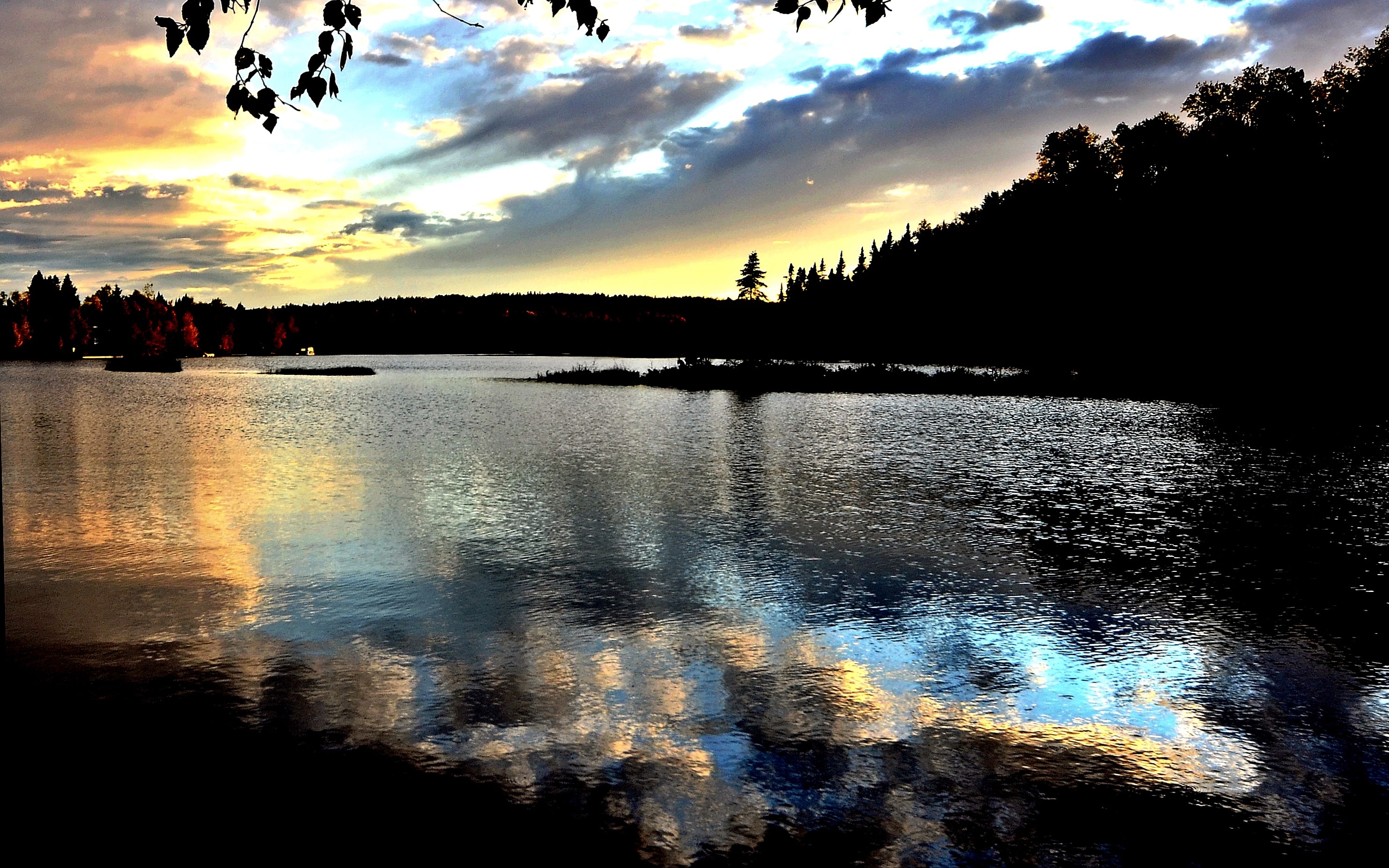 Sunset, Sky, Landscape, Summer, Lake, reflection, cloud - sky