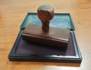 brown wooden stamp pad thumbnail