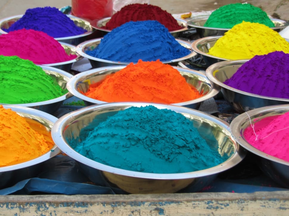 assorted color of powders preview