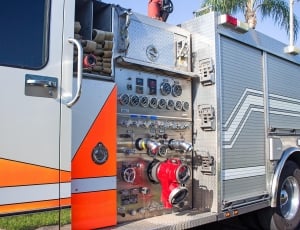 gray and red fire truck thumbnail