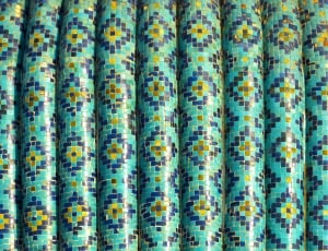 green blue and yellow textile thumbnail