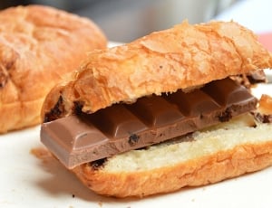 bread stuffed with chocolate bar thumbnail