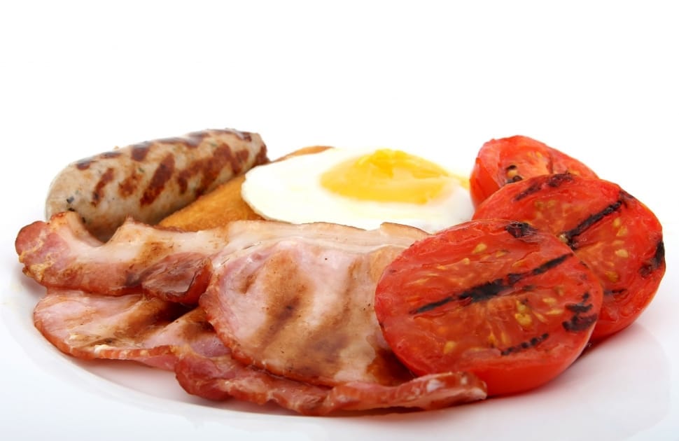 bacon sliced tomatoes and egg preview