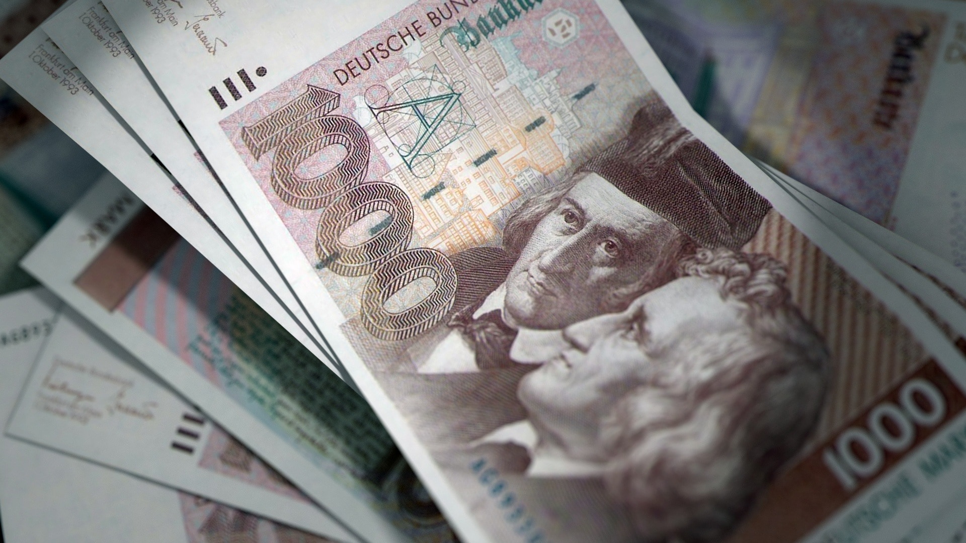 Deutsche Mark, Banknotes, Germany, paper currency, finance