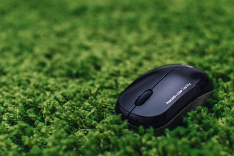black wireless computer mouse preview