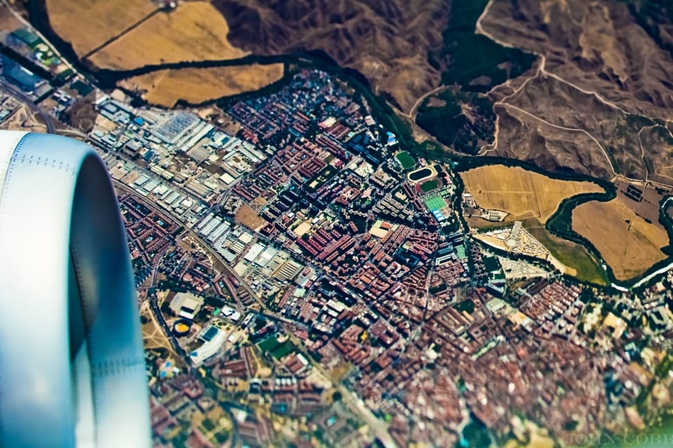 aerial photo of town preview