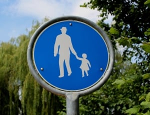 blue and silver road signage thumbnail