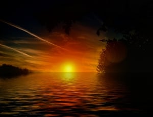 sunset view and body of water thumbnail