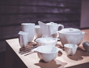 white ceramic tea set thumbnail