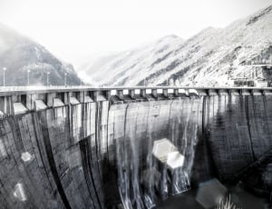 grayscale photography of hoover dam thumbnail