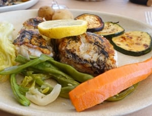 grilled fish and vegetable sides thumbnail