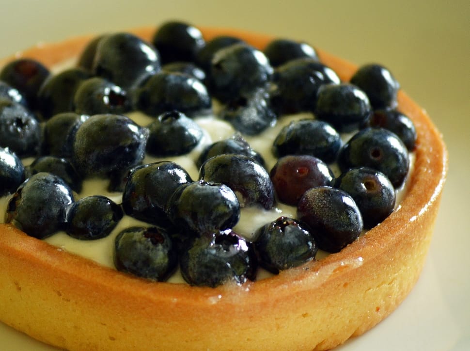 blueberry cake on white surface preview